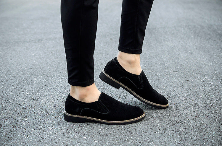 Men's Shoes Frosted Round Toe Men's Casual Leather Shoes For Men